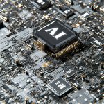 Puce d’intelligence artificielle sur un circuit imprimé – IA dans la GMAO Coswin 8i