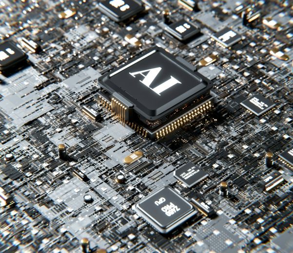 Puce d’intelligence artificielle sur un circuit imprimé – IA dans la GMAO Coswin 8i
